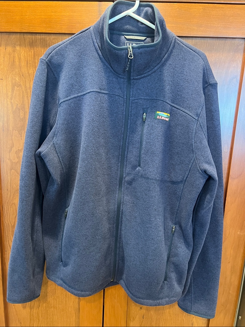 L.L. Bean Men’s Navy Zip-Up Fleece Jacket